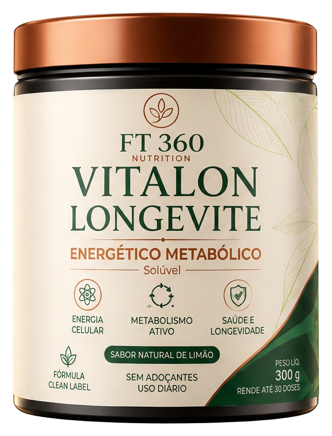 Embalagem do suplemento Vitalon LONGEVITE da FT 360 Nutrition