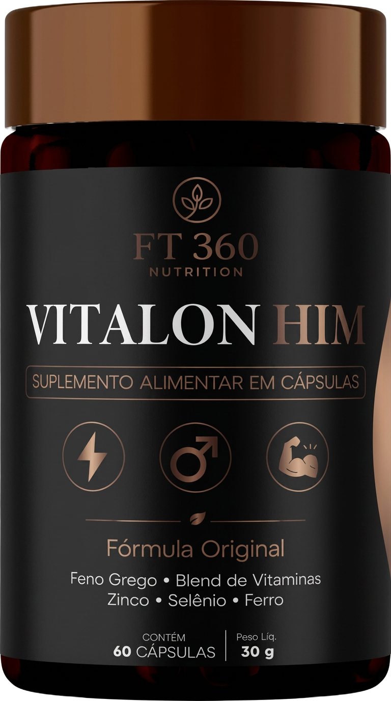 Embalagem do suplemento Vitalon HIM da FT 360 Nutrition